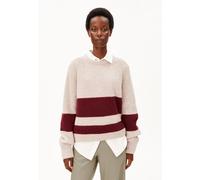 ARMEDANGELS RIB STRIPED Damen Strickpullover aus Bio-Woll Mix honey melange-velvet red XS