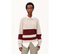 ARMEDANGELS RIB STRIPED Damen Strickpullover aus Bio-Woll Mix honey melange-velvet red XXL