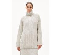 ARMEDANGELS SABIRAA TWEED Damen Pullover aus recyclem Bio-Woll Mix oatmilk-black S
