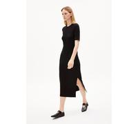 ARMEDANGELS Damen Ripp-Jerseykleid SEHAARAA aus Bio-Baumwoll-Mix, Fitted, Schwarz Größe S