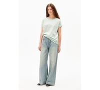 ARMEDANGELS Damen T-Shirt aus Bio-Baumwolle IDAARA Stripes Loose Fit White-Foam XXL