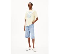 ARMEDANGELS TARJAA LOGO FLOWAA - Damen Heavyweight T-Shirt aus recyceltem Baumwoll Mix summer hay XL