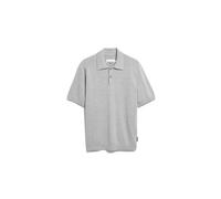 Armedangels - Kurzarm-Strickpoloshirt grau - Gr. - M