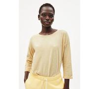 ARMEDANGELS SIANAA LOVELY STRIPES - Damen Longsleeve Oversized Fit aus Bio-Baumwolle straw-light desert S