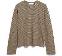 ARMEDANGELS - Women's Slub Jersey Stripe Longsleeve - Longsleeve, Gr. S, braun/beige (TintedNavy/GoldenHay)