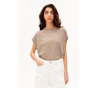 Armedangels - SLUB JERSEY STRIPE T-SHIRT oatmilk-cinnamon dust - Gr. - XL