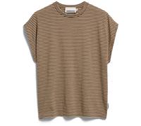 ARMEDANGELS - Women's Slub Jersey Stripe - T-Shirt, Gr. XS, braun (SandStone/DriedPalm)