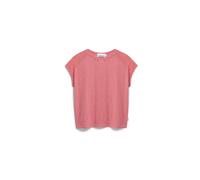 ARMEDANGELS SLUB JERSEY STRIPE Damen T-Shirt aus Bio-Baumwolle pink mist-mars red XS