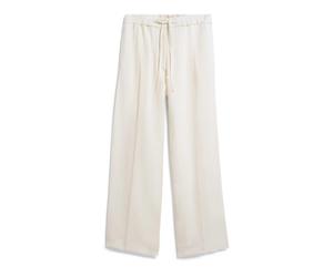 Armedangels - Stoffhose aus Leinenmischung mit geradem Bein und Tunnelzug beige - Gr. - XS