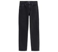 CARENAA MID STRAIGHT JEANS | recycelter Baumwoll-Mix Comfort Stretch - schwarz (29-34)