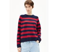 Armedangels Strickpullover LILIRIAA FINE STRIPES Loose Fit aus reinem Woll-Mix Marine Größe L