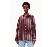 ARMEDANGELS STRIPE Damen Bluse aus 100% Bio-Baumwolle velvet red-amberwood M