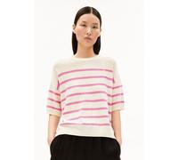ARMEDANGELS STRIPE Damen Strickshirt aus Leinen-Mix undyed-washed berry XS