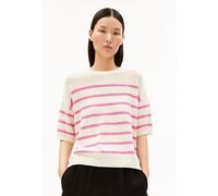 ARMEDANGELS STRIPE Damen Strickshirt aus Leinen-Mix undyed-washed berry XXL