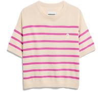 Armedangels Pullover Gestreifter Leinenmix Damen Beige/Rosa Gr. M (Undyed/WashedBerry)