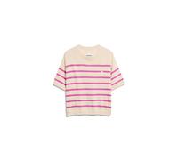 Armedangels Damen Stripe Linen Blend T-Shirt (Größe M, beige)