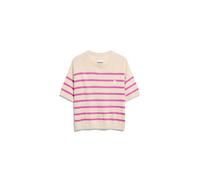 Armedangels Pullover Gestreifter Leinenmix Damen Beige/Rosa Gr. M (Undyed/WashedBerry)