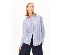 ARMEDANGELS STRIPE LOOSE Damen Bluse aus Bio-Baumwolle morning sky-mars red L