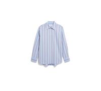 ARMEDANGELS Damen Bluse aus Bio-Baumwolle Stripe Loose Loose Fit Morning Sky-Mars Red L