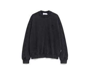 Armedangels - Sweatshirt aus Bio-Baumwolle - Emaal Crewneck GMT Dye schwarz - Gr. - M