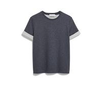 ARMEDANGELS - Women's Un-Wasted - T-Shirt, Gr. L, blau (SteelMelange/Undyed)