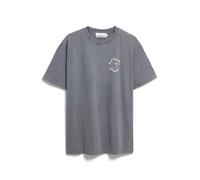 MAARKOS GMT DYE SMILE T-SHIRT | 100% Bio-Baumwolle - grau (S)