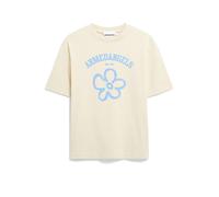 ARMEDANGELS T-Shirt TARJAA LOGO FLOWAA creme | XS