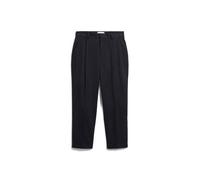 TAAMIR STRUKTURIERTE BUNDFALTENHOSE | Bio-Baumwoll Mix - schwarz (38-34)