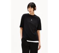 ARMEDANGELS TARJAA BACK FLOWAA - Damen Heavyweight T-Shirt aus recyceltem Baumwoll Mix black S