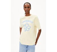 ARMEDANGELS TARJAA LOGO FLOWAA - Damen Heavyweight T-Shirt aus recyceltem Baumwoll Mix summer hay L
