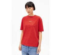 ARMEDANGELS TARJAA WORD ICONIC Å - Damen Heavyweight T-Shirt aus recyceltem Baumwoll Mix coral blush L