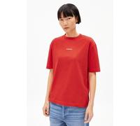 ARMEDANGELS TARJAA WORD ICONIC Å - Damen Heavyweight T-Shirt aus recyceltem Baumwoll Mix coral blush S
