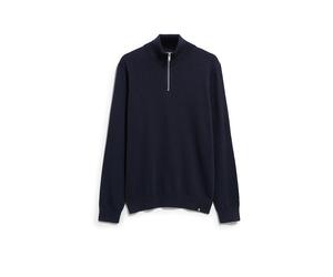 ARMEDANGELS Troyer Pullover FAABES blau | L