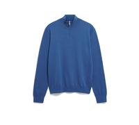 ARMEDANGELS FAABES HALF ZIP KNIT SWEATER - Männer Regular Fit Strickpullover - blau M dark morning