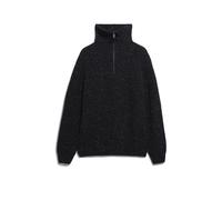 TWEED-STRICK-TROYER | recycelter Woll-Mix - schwarz (L)