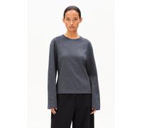 ARMEDANGELS UN-WASTED Damen Longsleeve aus recyceltem Baumwoll Mix steel melange-undyed S