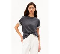 ARMEDANGELS UN-WASTED Damen T-Shirt aus recyceltem Baumwoll Mix steel melange-undyed M