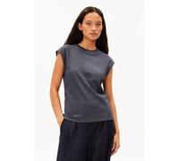ARMEDANGELS - Women's Un-Wasted Top - Top, Gr. M, blau/grau (SteelMelange/Undyed)