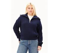 Armedangels Damen Vanisé Rib Knit Troyer Pullover (Größe L, blau)