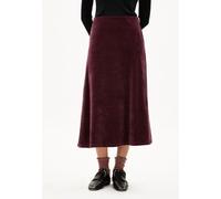 ARMEDANGELS VOLAGAA VELVET - Damen Jerseyrock aus Bio-Baumwoll Mix dark cranberry M