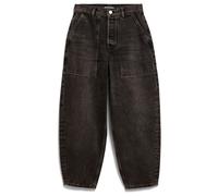 ARMEDANGELS - Women's Baarly High Worker Barrel Jean - Freizeithose, Gr. XL 42-44 - Length: 32'', schwarz (Nutmeg)