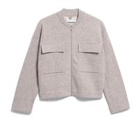 ARMEDANGELS - Women's Cotton-Wool Bomber Knit Jacket - Freizeitjacke, Gr. S, grau (DarkHoneyMelange)