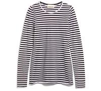 ARMEDANGELS - Women's Einiaara Stripes - Longsleeve, Gr. M, grau (White/Black)