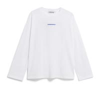 Armedangels - FIETAA SMILE LONGSLEEVE white-dynamo blue - Gr. - S