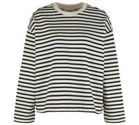 ARMEDANGELS Damen Sweatshirt aus Bio-Baumwolle FRANKAA MAARLEN Stripe Oversized Fit Undyed-Black