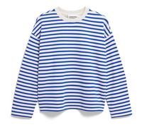 ARMEDANGELS Damen Sweatshirt aus Bio-Baumwolle FRANKAA MAARLEN Stripe Oversized Fit Undyed-Dynamo Blue S