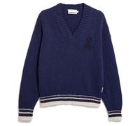 ARMEDANGELS - Women's Iconic Å College Knit Sweater - Pullover, Gr. M, blau (TintedNavy/Oatmilk)