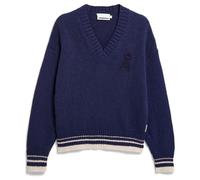 ARMEDANGELS - Women's Iconic Å College Knit Sweater - Pullover, Gr. XS, blau (TintedNavy/Oatmilk)