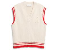 ARMEDANGELS - Women's Iconic Å College Knit Vest - Pullover, Gr. M, weiß (Oatmilk/MarsRed)