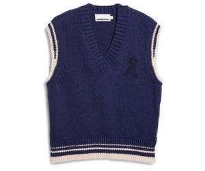 ARMEDANGELS - Women's Iconic Å College Knit Vest - Pullover, Gr. XS, blau (TintedNavy/Oatmilk)